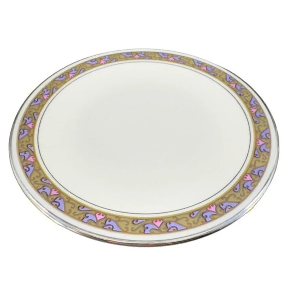 Franciscan Constantine‎ Vintage Porcelain Ceramic Dish Plate Set 5 Plates VTG